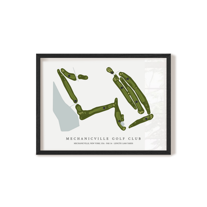 Mechanicville Golf Club | Golf Course Map | Black Frame
