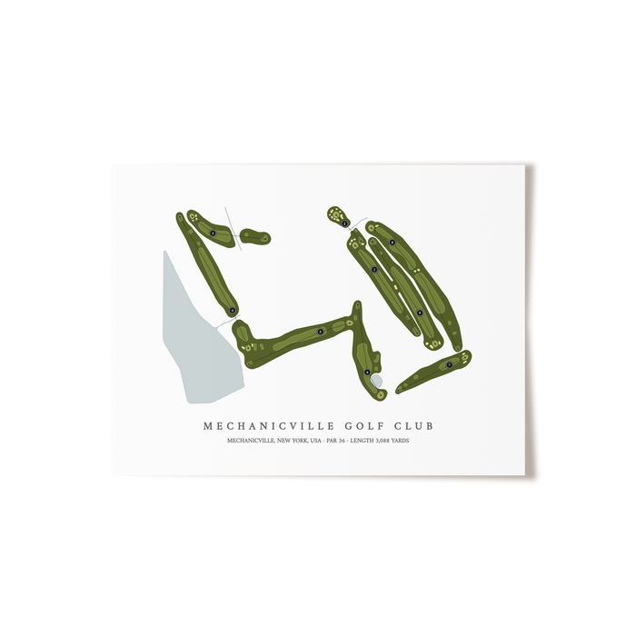 Mechanicville Golf Club | Golf Course Map | Unframed