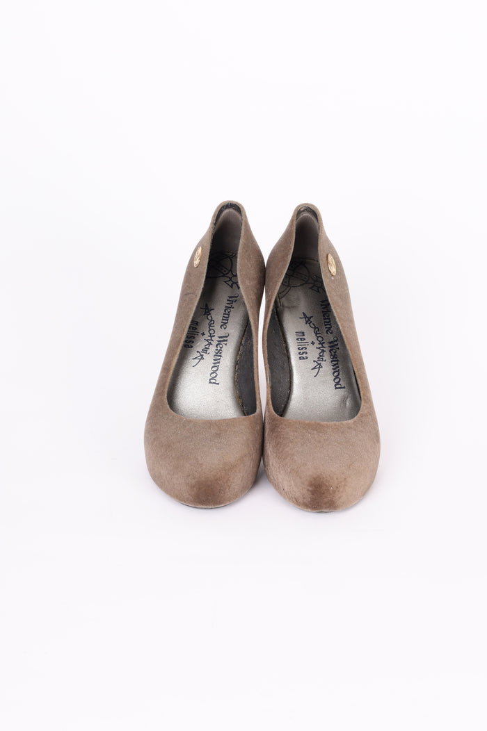 Melissa x Vivienne Westwood Womens Khaki Heels Size EU 40