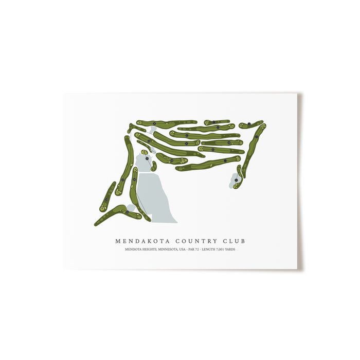 Mendakota Country Club | Golf Course Map | Unframed