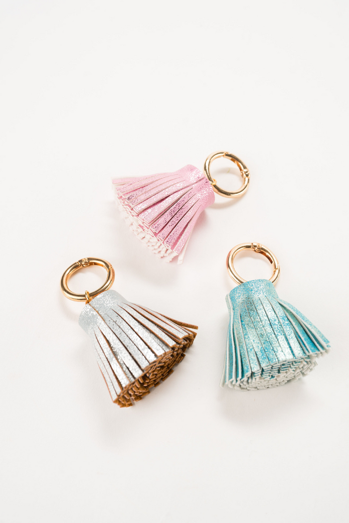 Metallic Leather Tassel