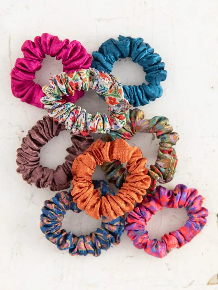 Mini Satin Scrunchie, Set of 8 - Rainbow-view 4