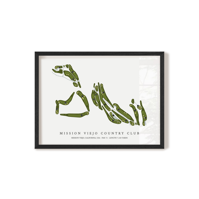 Mission Viejo Country Club | Golf Course Map | Black Frame