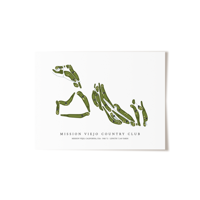 Mission Viejo Country Club | Golf Course Map | Unframed