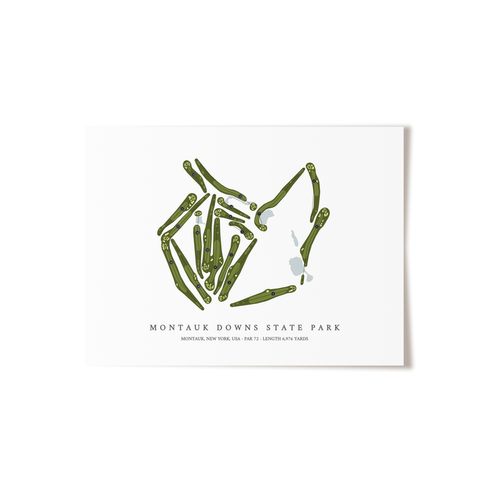 Montauk Downs State Park | Golf Course Map | Unframed