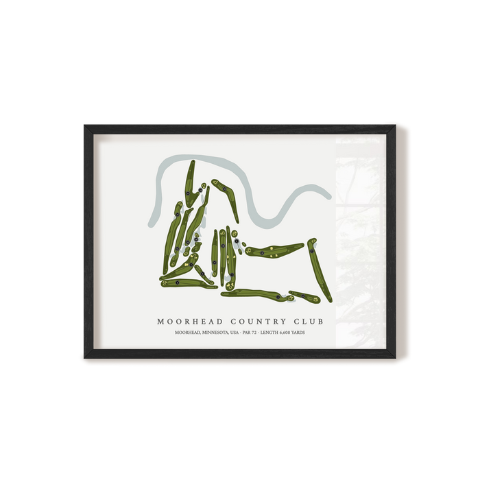 Moorhead Country Club | Golf Course Map | Black+Frame