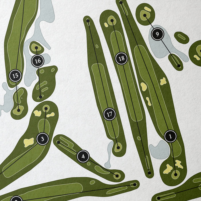 Moorhead Country Club | Golf Course Map | Close+Up