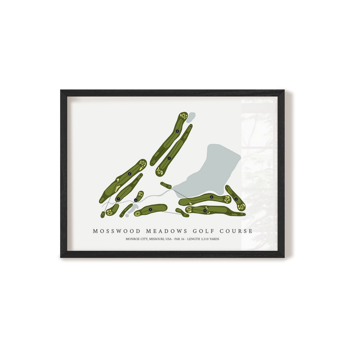 Mosswood Meadows Golf Course | Golf Course Map | Black Frame