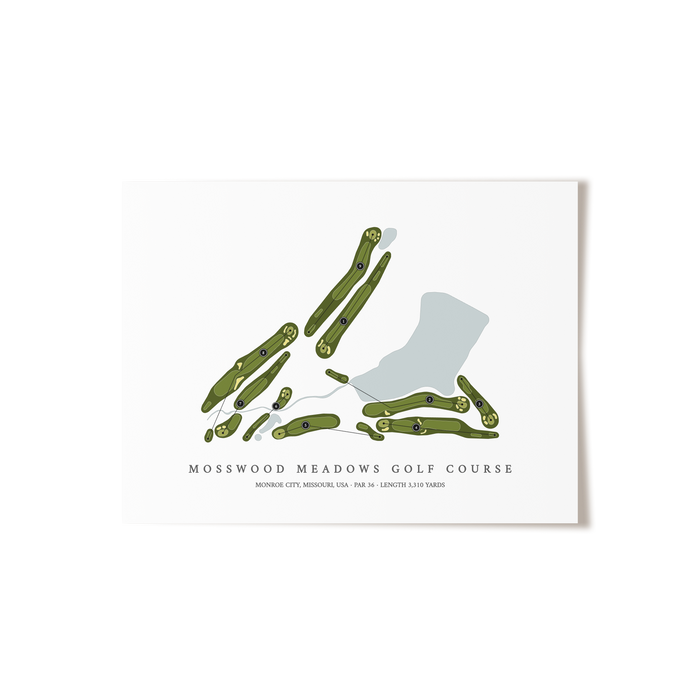 Mosswood Meadows Golf Course | Golf Course Map | Unframed