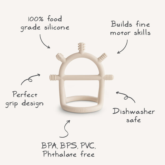 Mushie No-Drop Sensory Teether