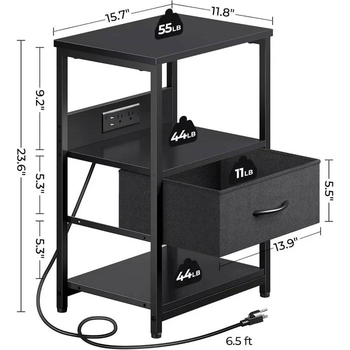 Nightstand with Charging Station