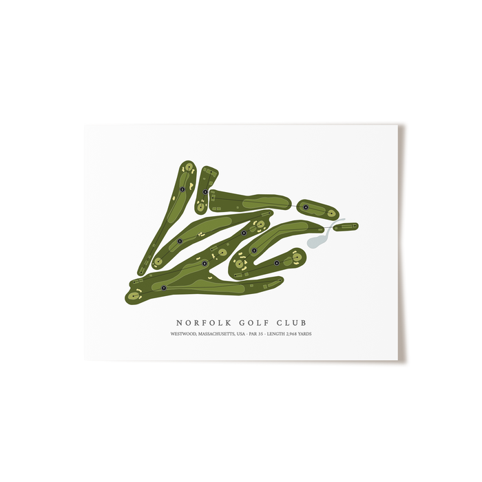 Norfolk Golf Club | Golf Course Map | Unframed