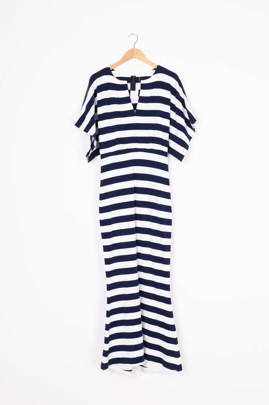 Normakamali Womens Blue Dress Size M