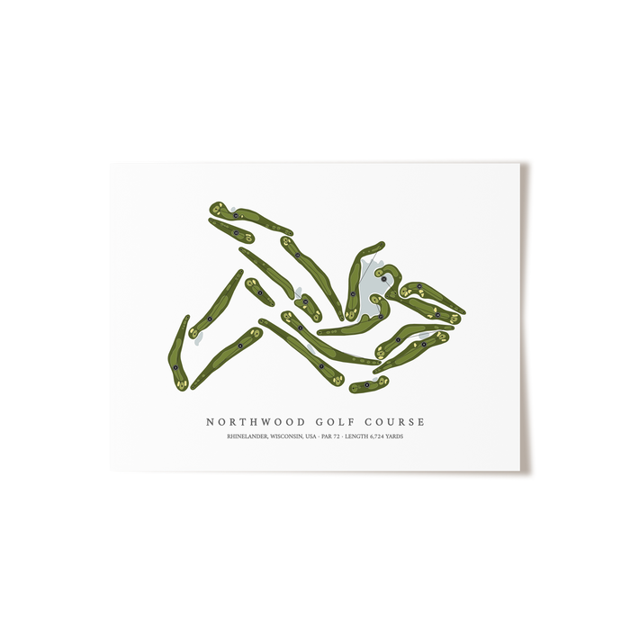 NorthWood Golf Course | Golf Course Map | Unframed