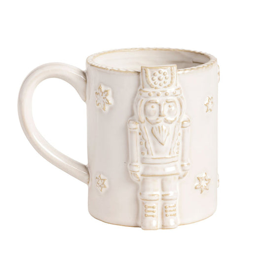 Nutcracker White Christmas Mug