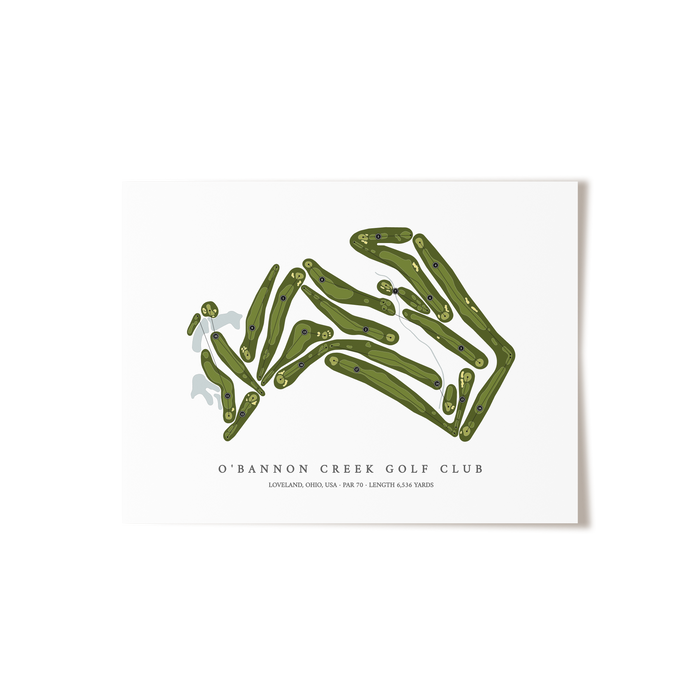 O'Bannon Creek Golf Club | Golf Course Map | Unframed