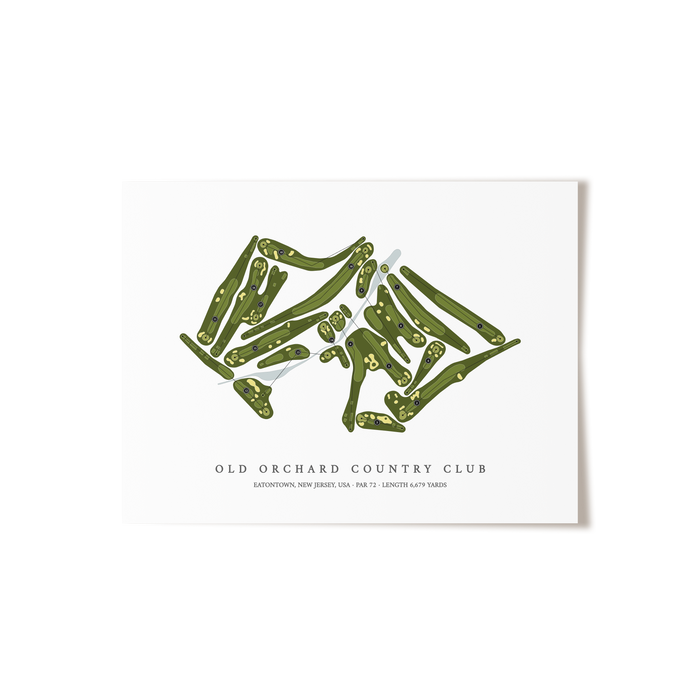 Old Orchard Country Club | Golf Course Map | Unframed