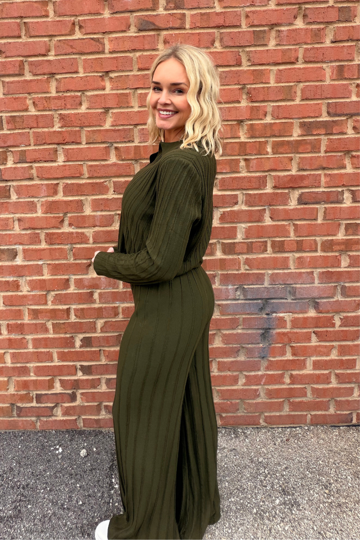 Olive You Ribbed Pant