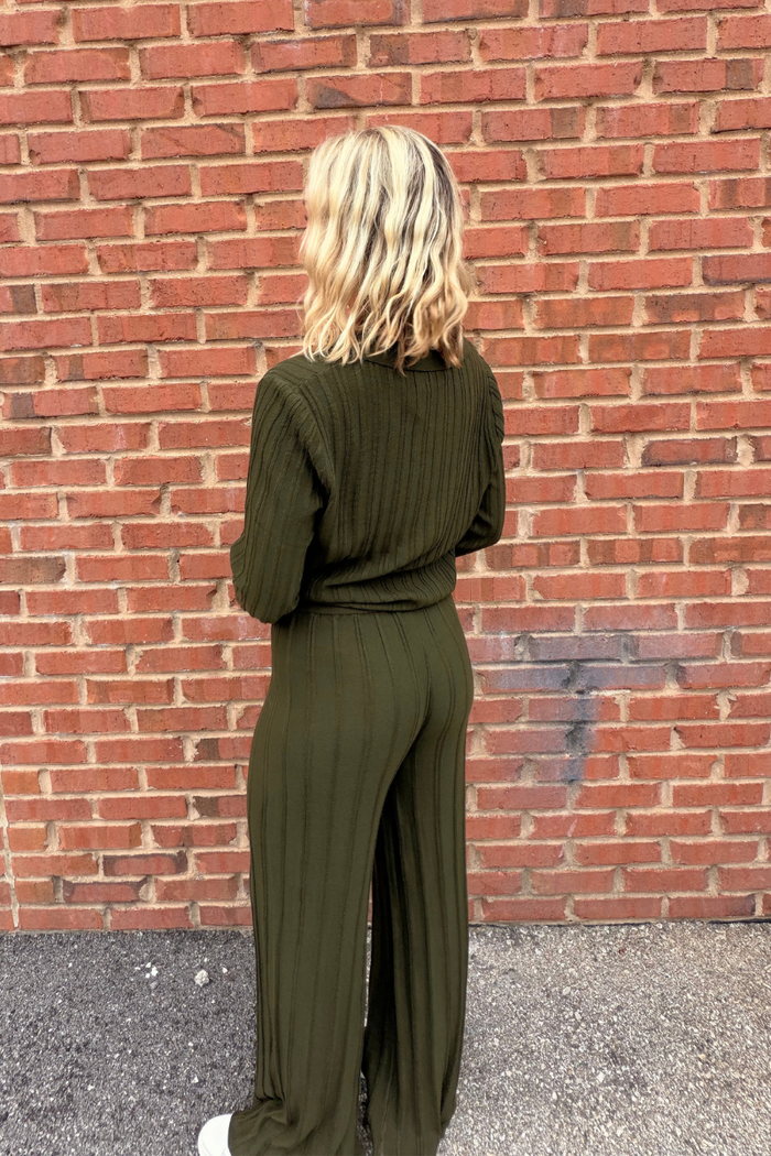 Olive You Ribbed Pant