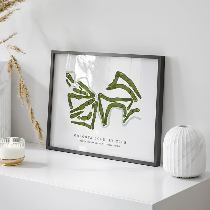 Oneonta Country Club | Golf Course Map | On Table