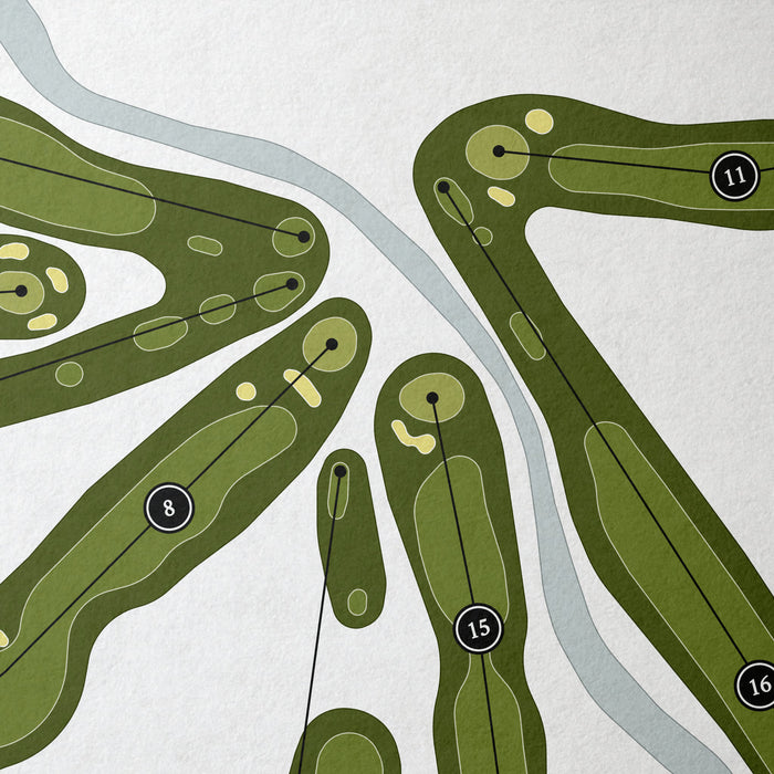 Oneonta Country Club | Golf Course Map | Close Up