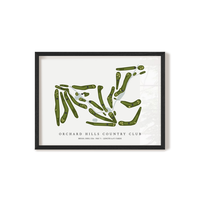 Orchard Hills Country Club | Golf Course Map | Black+Frame