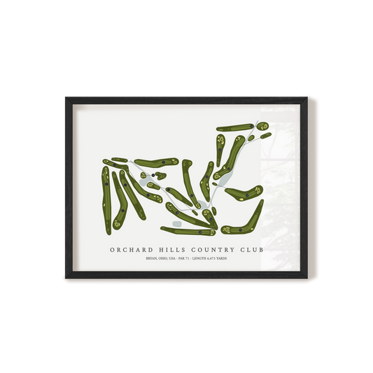 Orchard Hills Country Club | Golf Course Map | Black+Frame