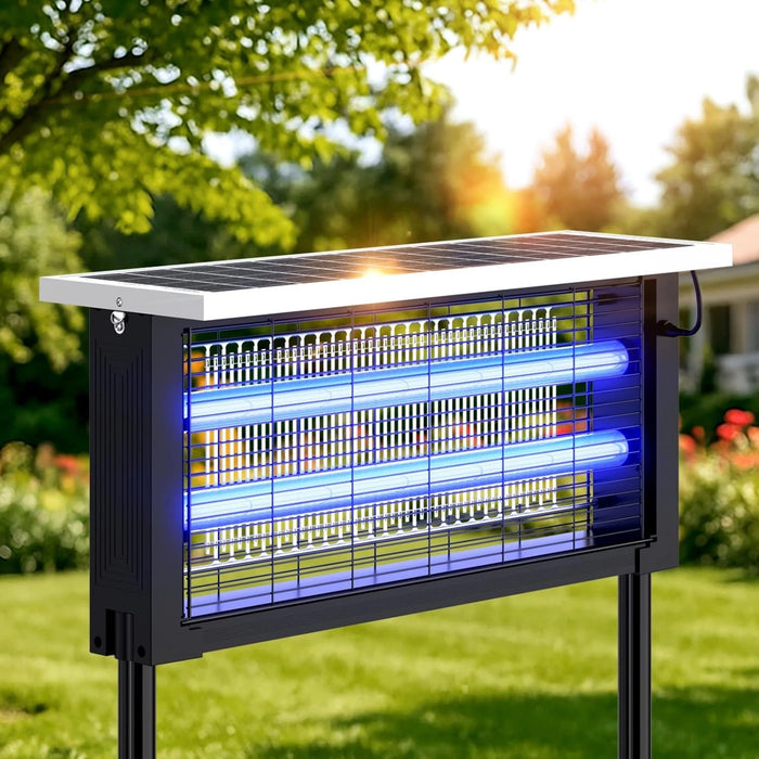 Outdoor Solar Bug Zapper, Powerful Waterproof Mosquito Killer for Patios, Gardens & Backyards