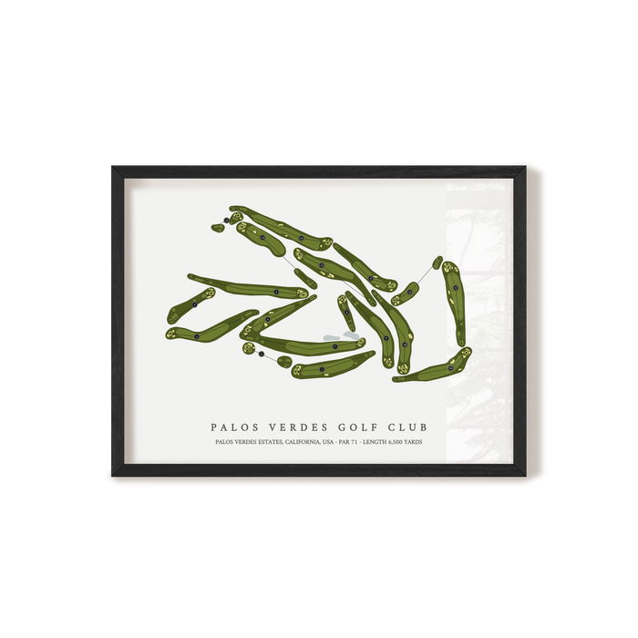 Palos Verdes Golf Club | Golf Course Map | Black Frame