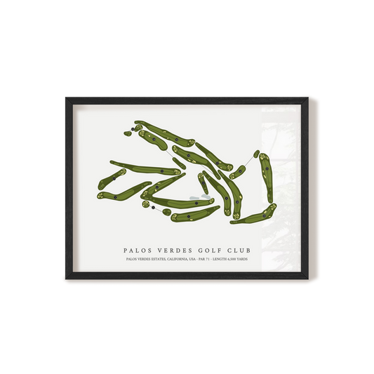 Palos Verdes Golf Club | Golf Course Map | Black Frame
