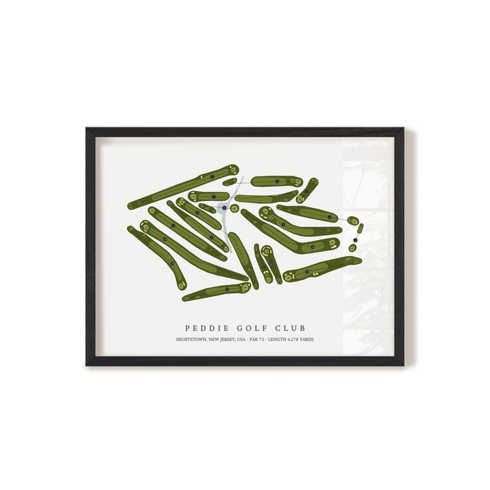 Peddie Golf Club | Golf Course Map | Black Frame