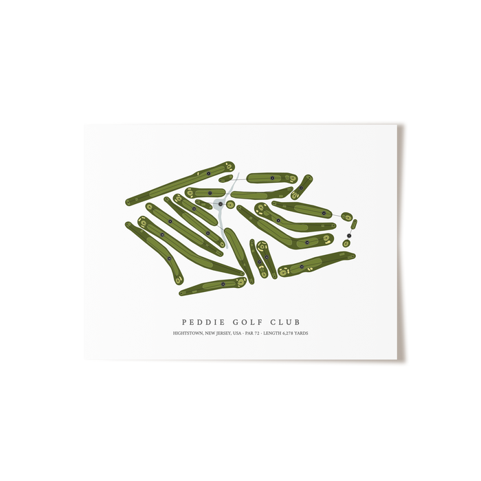 Peddie Golf Club | Golf Course Map | Unframed