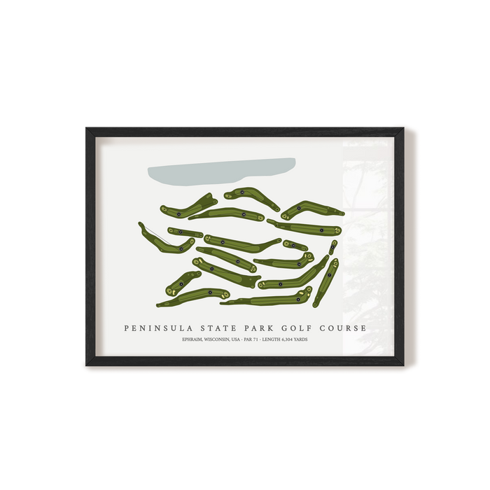 Peninsula State Park Golf Course | Golf Course Map | Black+Frame