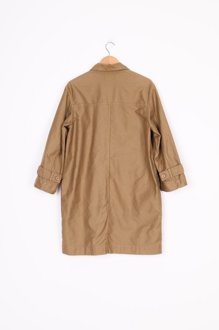 Penny Sage Womens Beige Coat Size S
