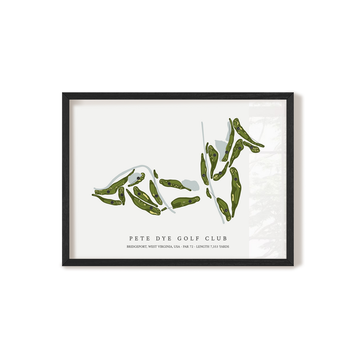 Pete Dye Golf Club | Golf Course Map | Black+Frame