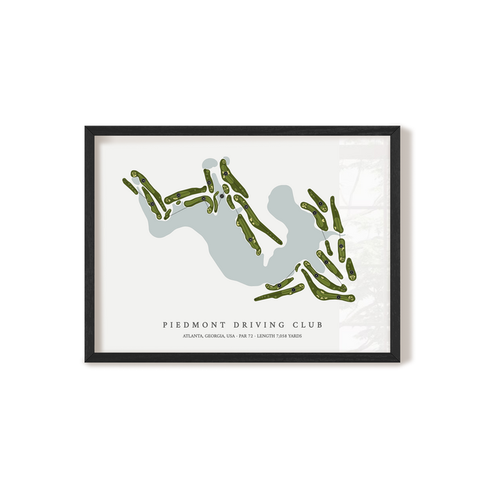 Piedmont Driving Club | Golf Course Map | Black Frame