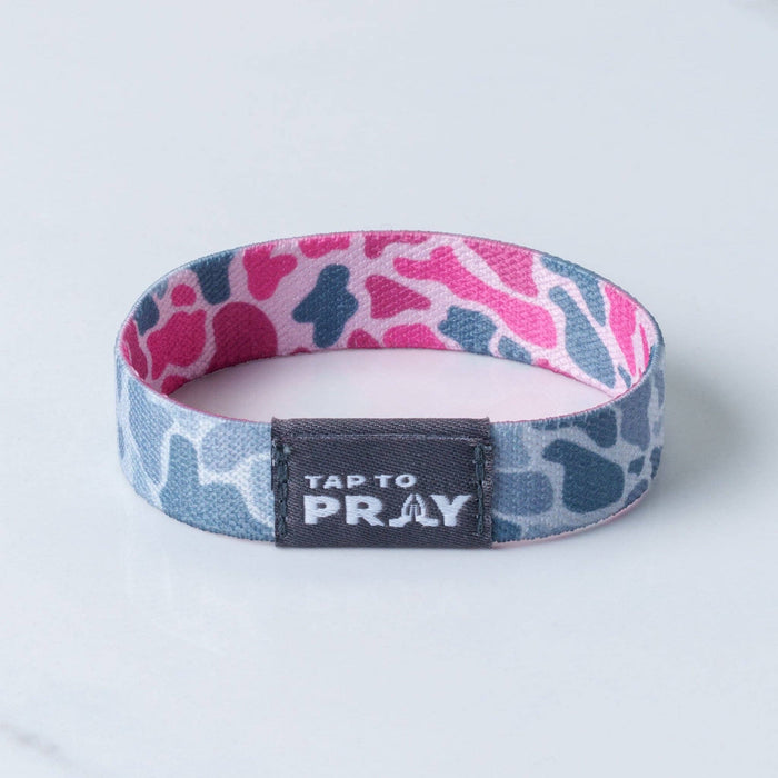 Pink & Ash | River Rock Camo | Tap To Pray® Wristband
