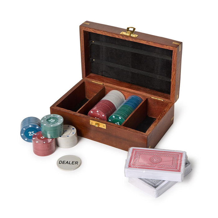 Poker Set in Wooden Box