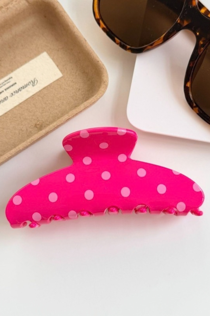 Polka Dot Claw Clip