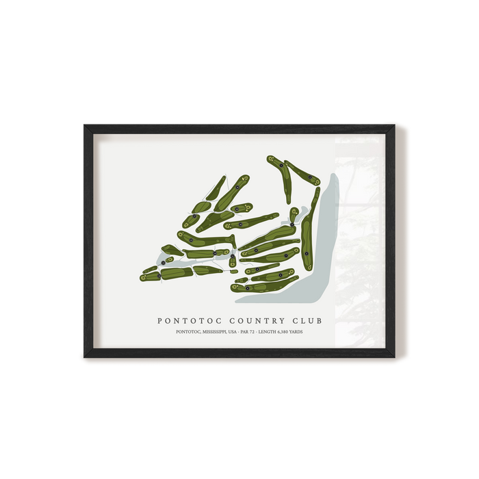 Pontotoc Country Club | Golf Course Map | Black+Frame