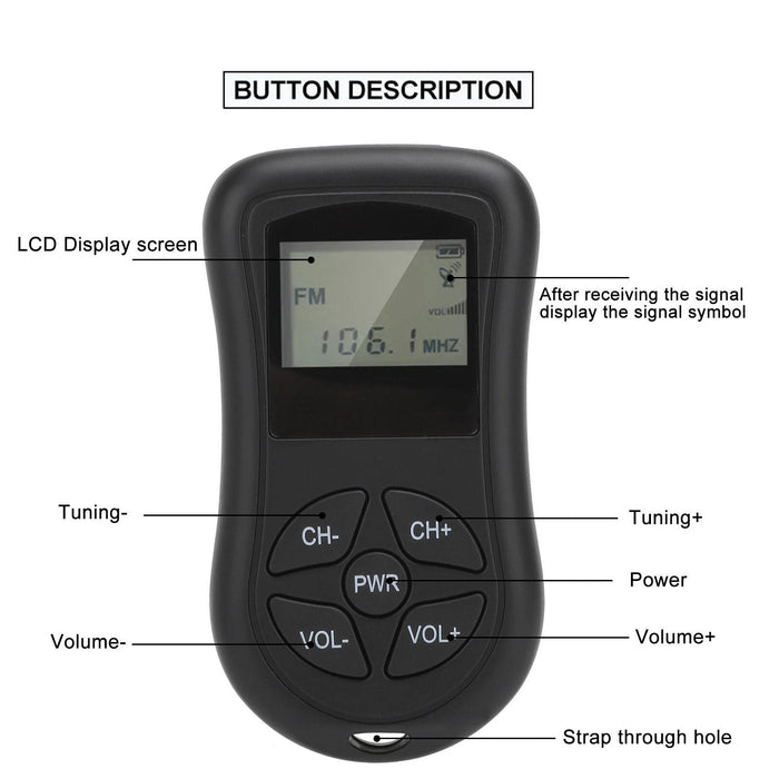 Portable Mini Pocket Radio AM/FM