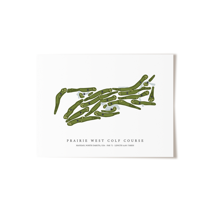 Prairie West Golf Course | Golf Course Map | Unframed