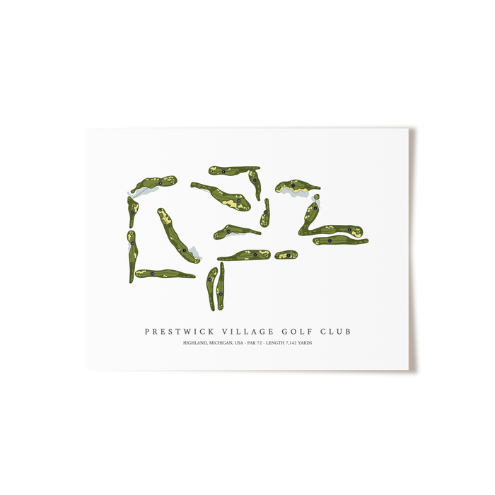 Prestwick Village Golf Club | Golf Course Map | Unframed