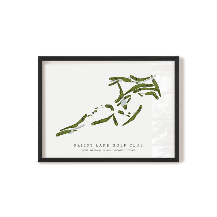 Priest Lake Golf Club | Golf Course Map | Black+Frame