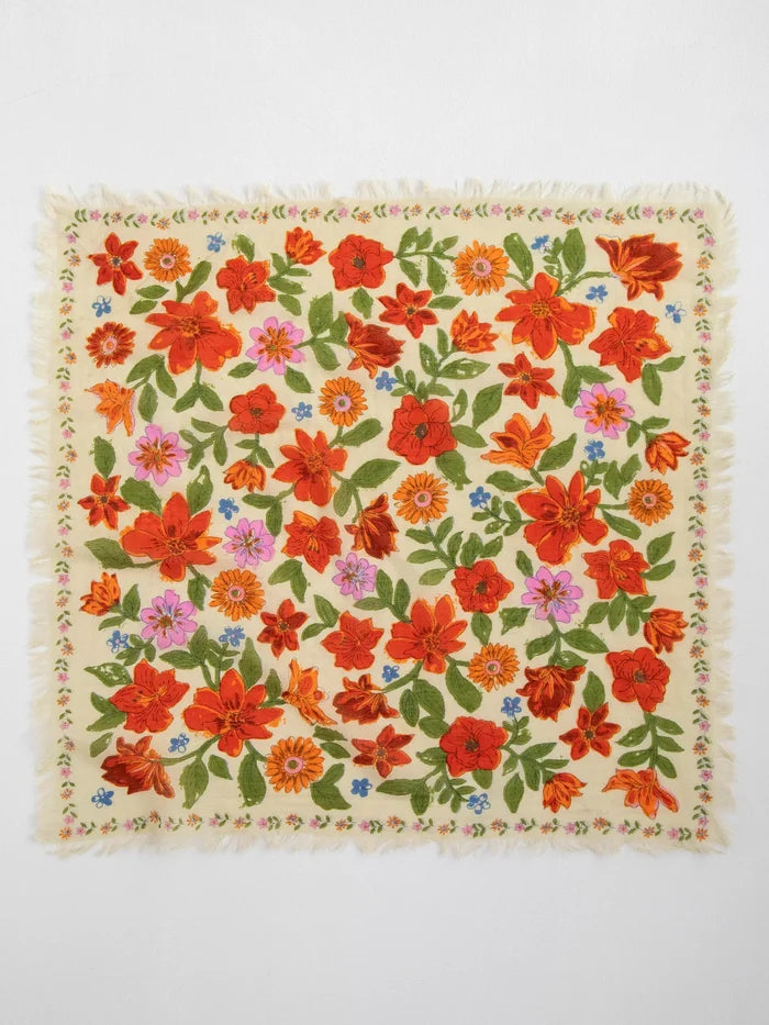 Printed Bandana - Cream Floral-view 2