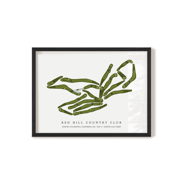 Red Hill Country Club | Golf Course Print | Black Frame
