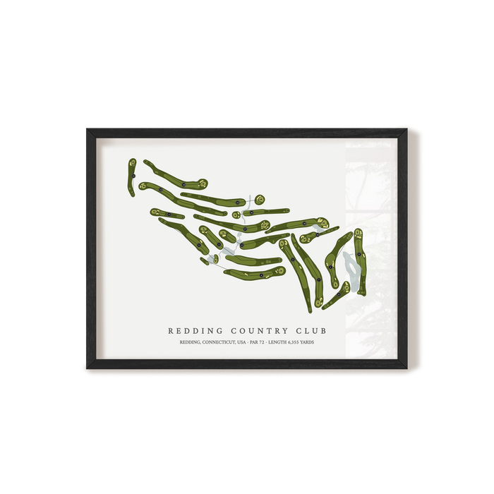 Redding Country Club | Golf Course Print | Black Frame