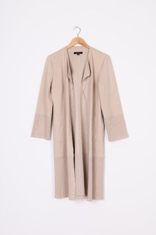 Repertoire Womens Beige Coat Size 10