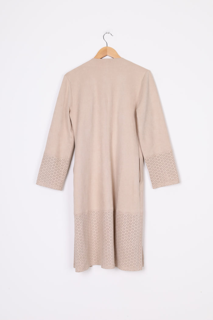 Repertoire Womens Beige Coat Size 10