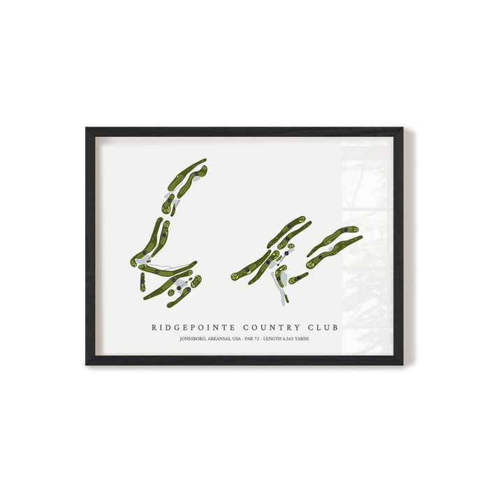 RidgePointe Country Club | Golf Course Map | Black Frame